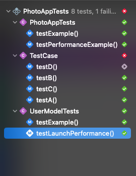 TDD 설명 xcode 로그